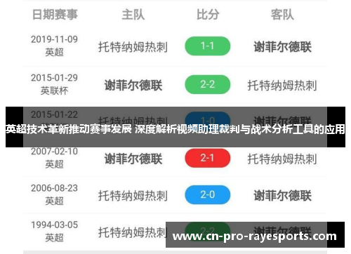 英超技术革新推动赛事发展 深度解析视频助理裁判与战术分析工具的应用